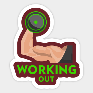 Working Out Sticker